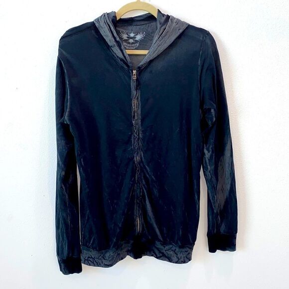 Wicked Quick French Terry Charcoal Crinkle Built For Speed Hoodie - Picture 3 of 13